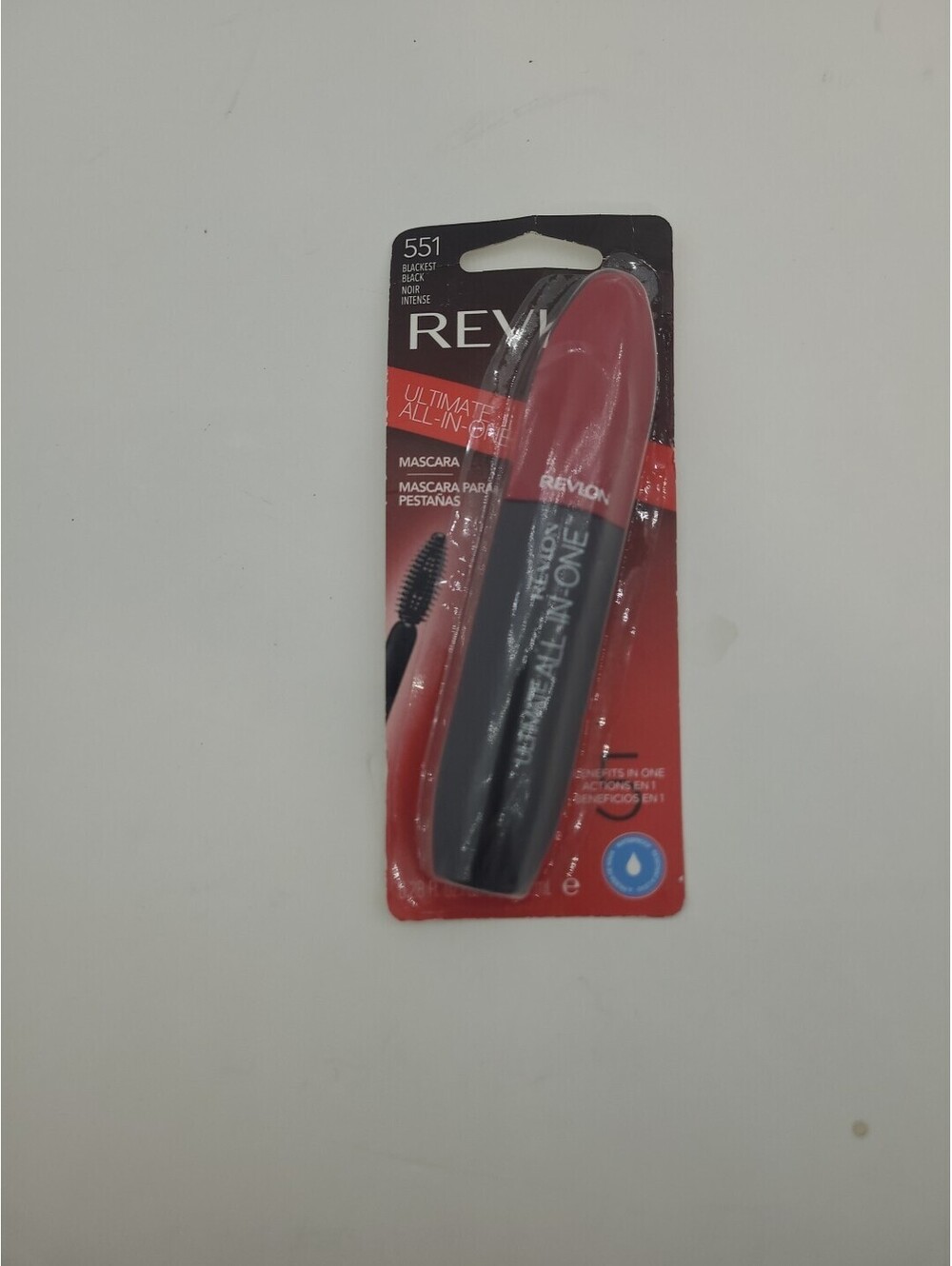 Revlon Ultimate All-in-One Mascara 551 Blackest Black, Waterproof, 0.28oz